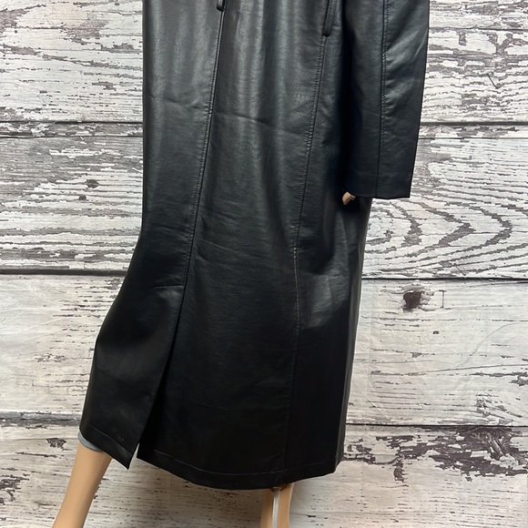 Rebecca Minkoff Mod Trench Coat, Black Faux Leather - Picture 8 of 8